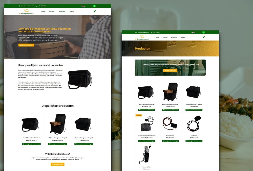 e-bezorgtassen portfolio mockup